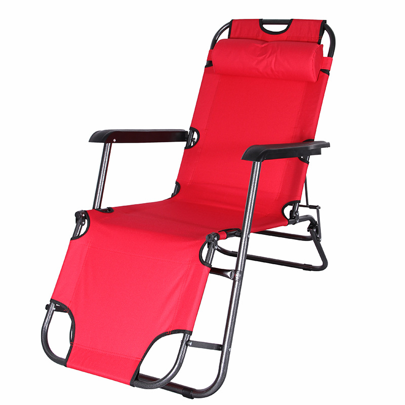 Factory Supply 153 Multifunctional Recliner Portable Folding Bed Beach Chair Beach Bed Lunch Break Bed Accompanying Bed
