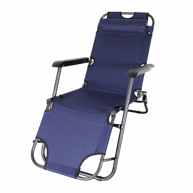Factory Supply 153 Multifunctional Recliner Portable Folding Bed Beach Chair Beach Bed Lunch Break Bed Accompanying Bed