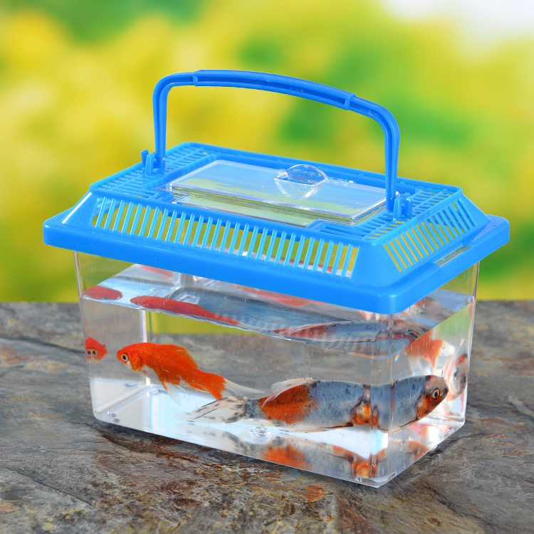 Transparent plastic large, medium and small size fish tank goldfish tank turtle tank pet box turtle box transport cassette table