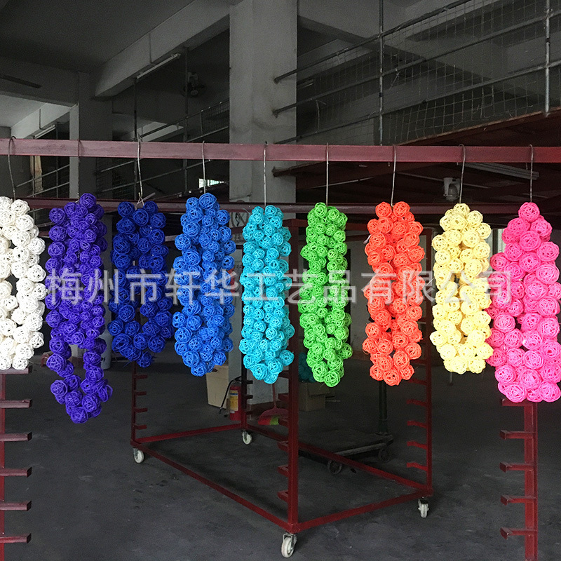 Cross-border supply 4cm cane ball handmade aromatherapy cane ball color cane ball kindergarten decoration cane ball wholesale