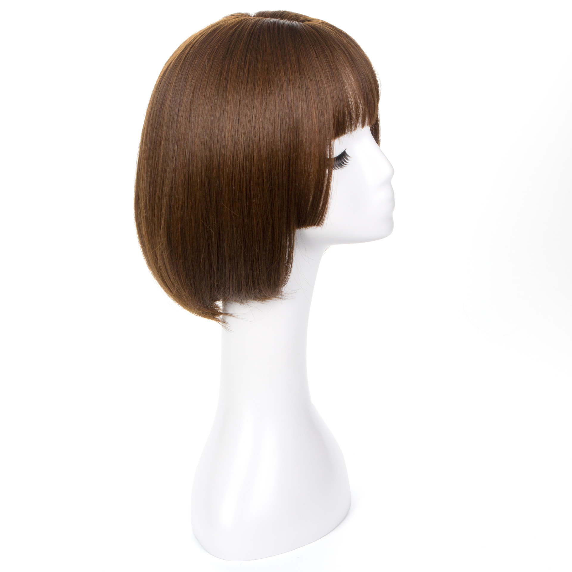 Customizable Daily Wig for Women with Short Hair, Korean Sideburns Bobo Headgear, Fluffy Face-Shaping Pear Head with Inner Buckle for Curly Hair