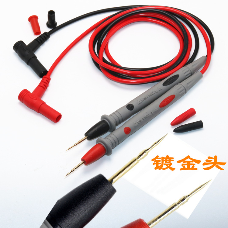 Щуп для мультиметра, специальный наконечник, тонкий наконечник 1000В 20А, с золотым покрытием