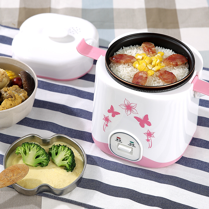 Factory Direct Sales Multifunctional Mini Rice Cooker for 1-2 People Heating Small Rice Cooker Household Portable Sales Gift