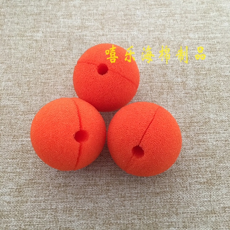 Orange Clown Nose, High-Elastic Orange Sponge Ball Clown Costume Props, Children's Educational Toys, Magic Props