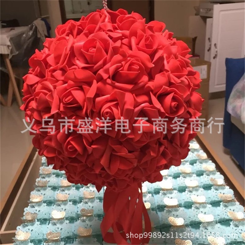 8cm Chicken Beak Rose Pe Foam Flower Wholesale, Artificial Rose Flower Wholesale, Wedding Room Decoration Flower Ball Manufacturer