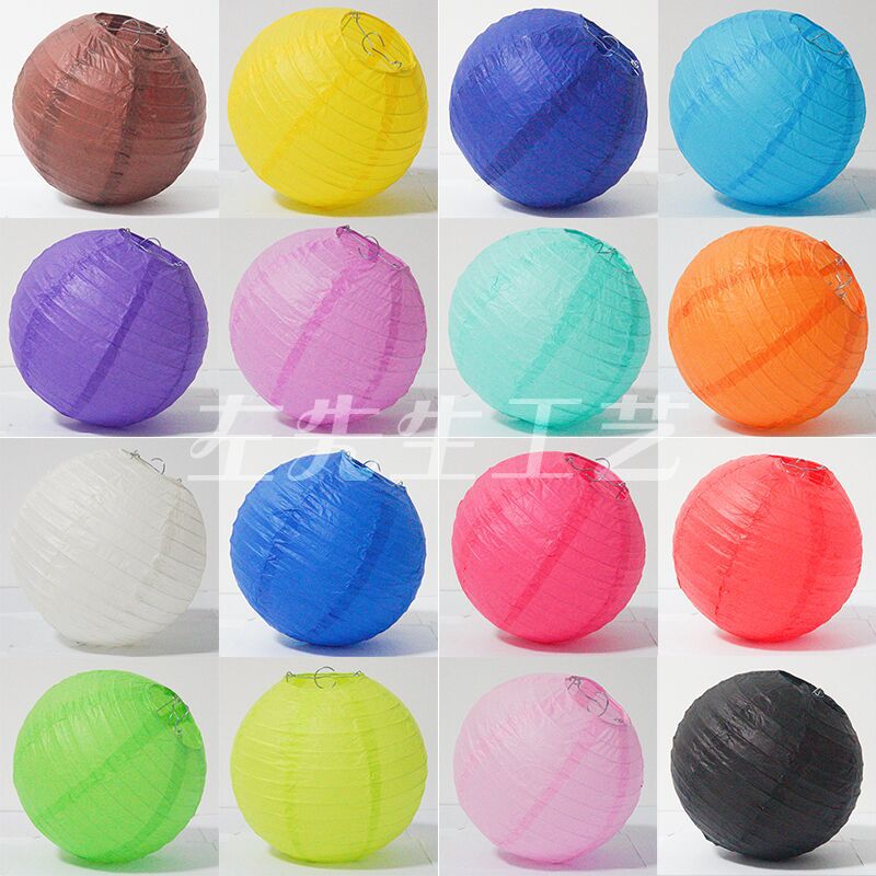 Однотонные DIY бумажные фонарики, праздничное украшение для торгового центра, потолочное украшение, оптовая продажа, детская ручная роспись