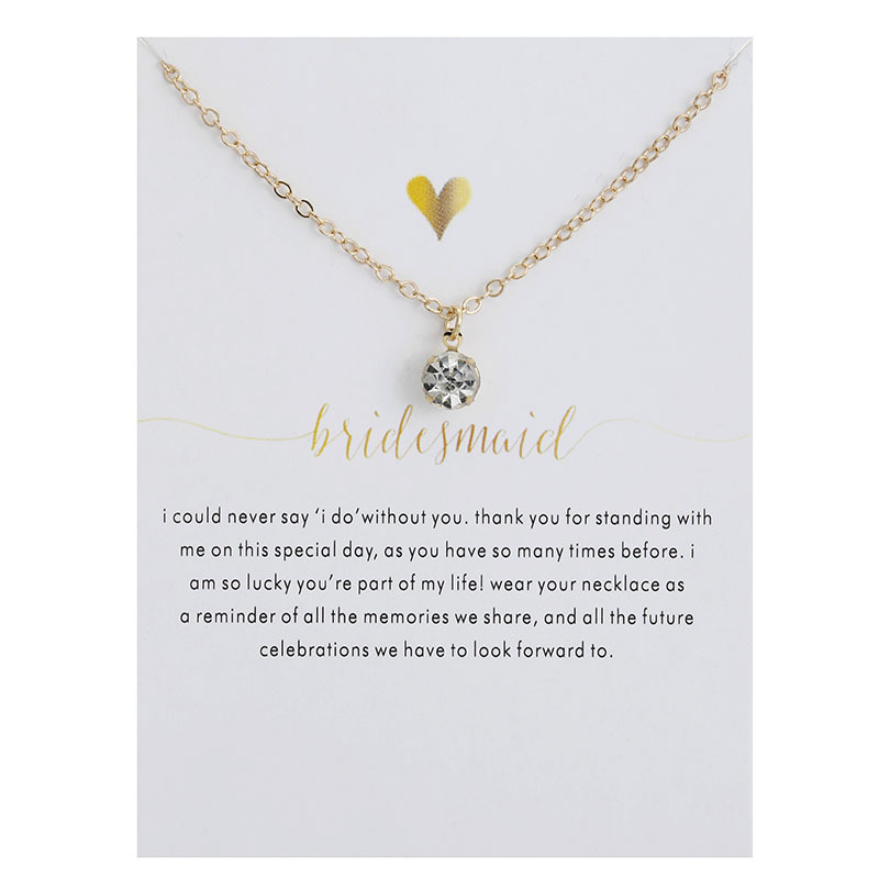 Европейская и американская внешняя торговля, Aliexpress, Wish, новое бриллиантовое алюминиевое свадебное памятное ожерелье, оптовая продажа, круглая форма