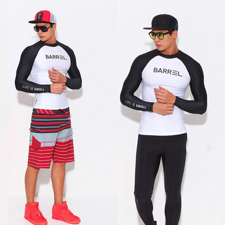 Korean diving suit men's professional sports split sunscreen swimsuit quick-drying long-sleeved surfing suit swimming vacation suit