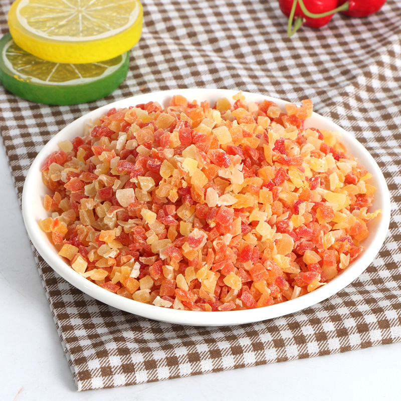 Оптовая продажа фруктовых хлопьев, кубики папайи и персика, сырьё для фруктового чая