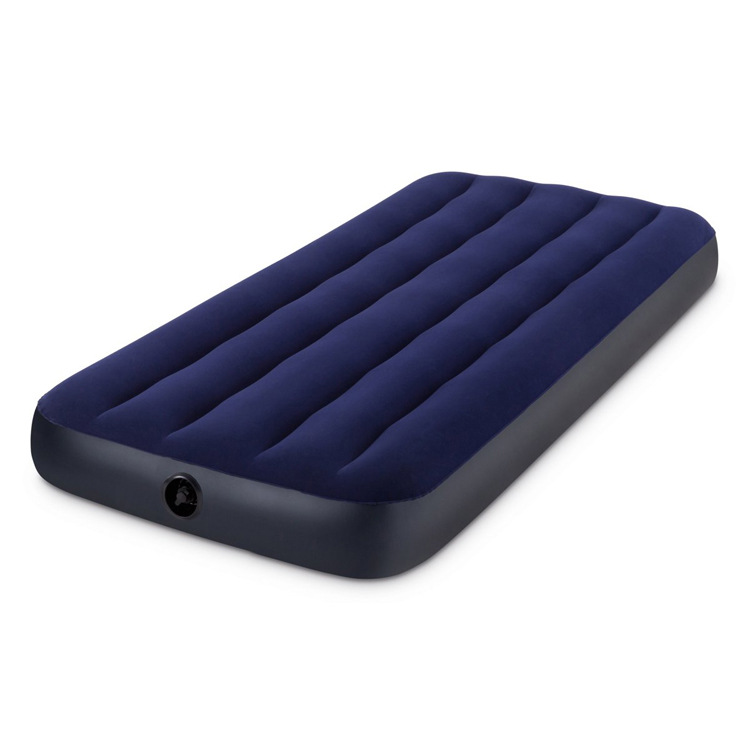 Original Genuine Intex Luxury Stripesd Flocking Single Inflatable Mattress Air Mattress Tent Camping Style Mat 64756