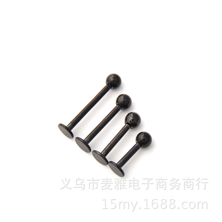 Stainless Steel Lip Nail Flat Bottom Ear Nail Thread Lip Nail Long Rod Lip Nail Ball Pointed Ear Bone Nail Ear Nail ED06