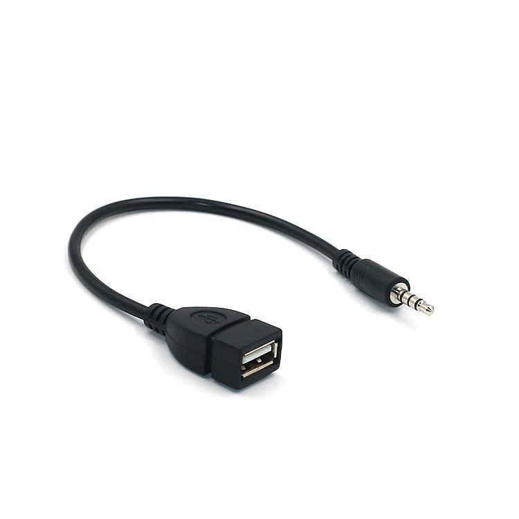 Car mp3 adapter USB female to 3. 5MM U disk connection 12V car CD player aux car audio cable