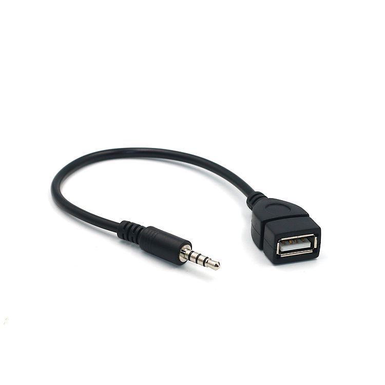 Car mp3 adapter USB female to 3. 5MM U disk connection 12V car CD player aux car audio cable