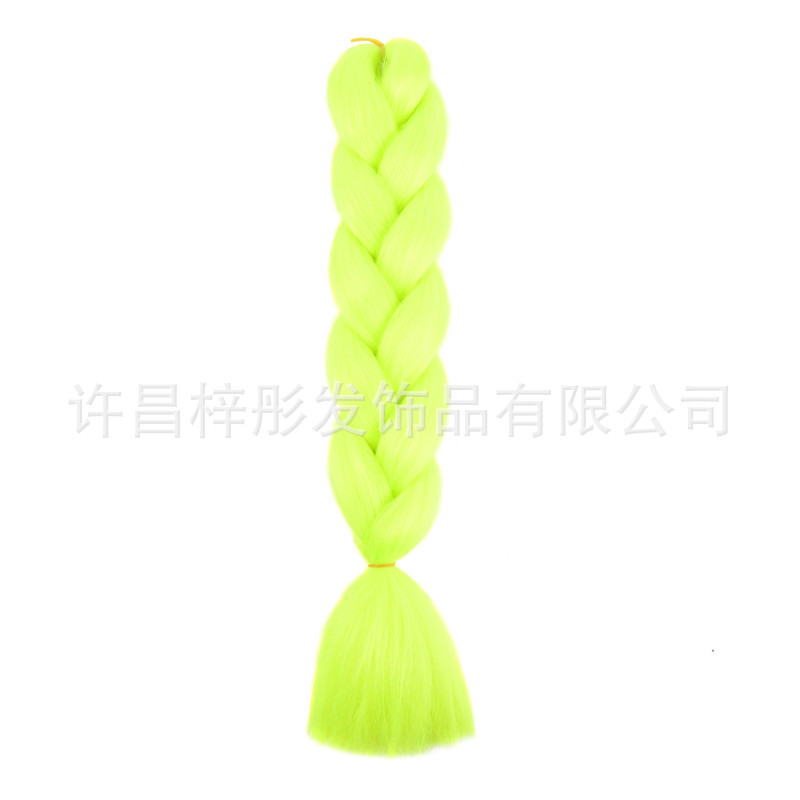 Monochrome big braid African dirty braid wig, big loose braid, twisted braid color high temperature silk chemical fiber braid