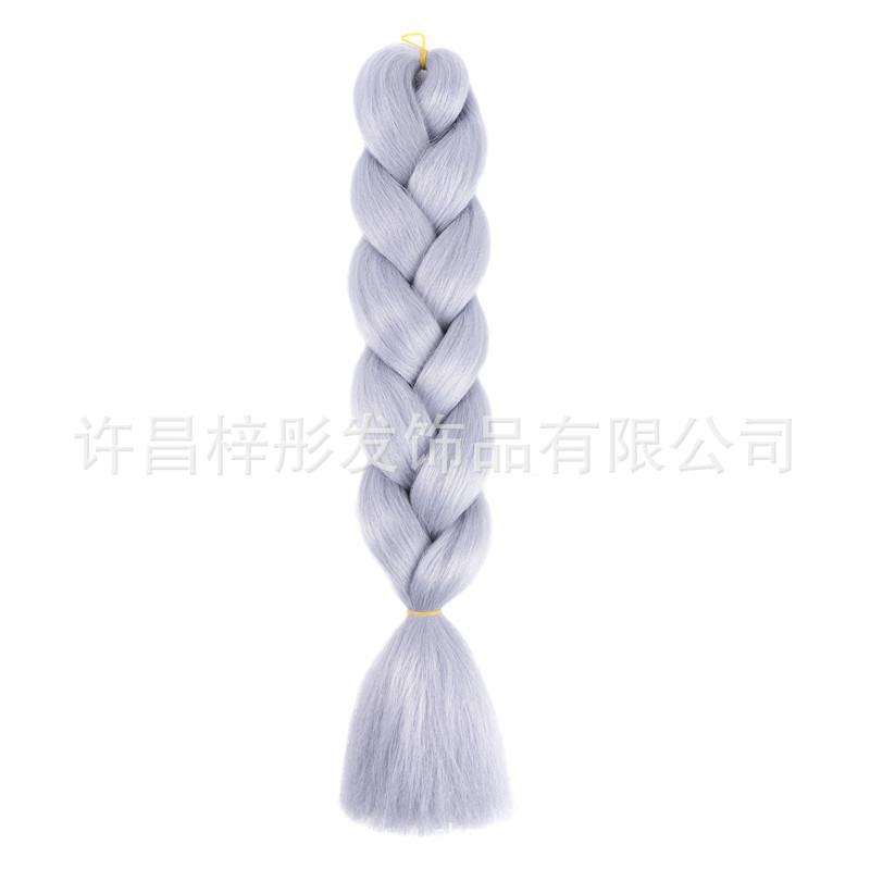 Monochrome big braid African dirty braid wig, big loose braid, twisted braid color high temperature silk chemical fiber braid