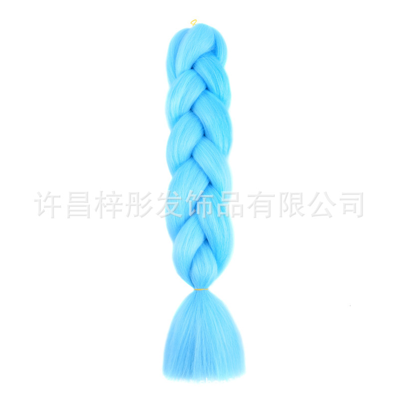 Monochrome big braid African dirty braid wig, big loose braid, twisted braid color high temperature silk chemical fiber braid