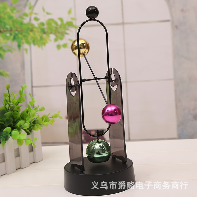 k503 color ball permanent motion instrument electric magnetic swing device chaos decoration home decoration dynamic art desktop decoration
