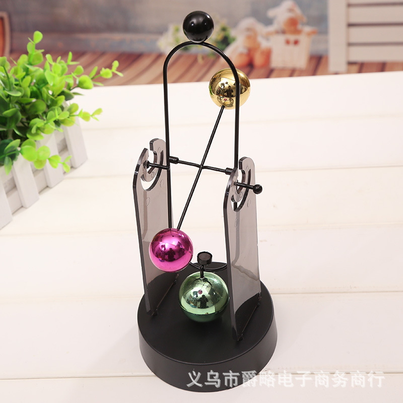 k503 color ball permanent motion instrument electric magnetic swing device chaos decoration home decoration dynamic art desktop decoration