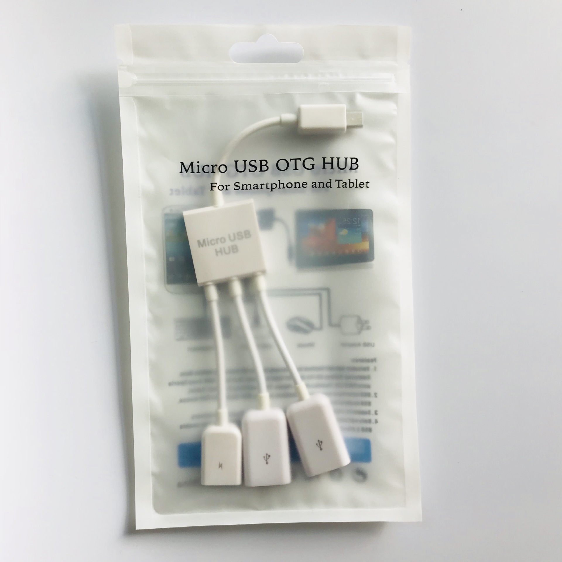 Micro One-To-Three Otg Cable Can Be Used to Power External Devices, One Otg Cable Can Connect Three Android Phones with USB Power Supply