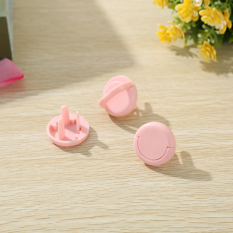 Anti-electric shock protection socket cover anti-baby anti-power contact children's protective cover baby pull ring protective cover round