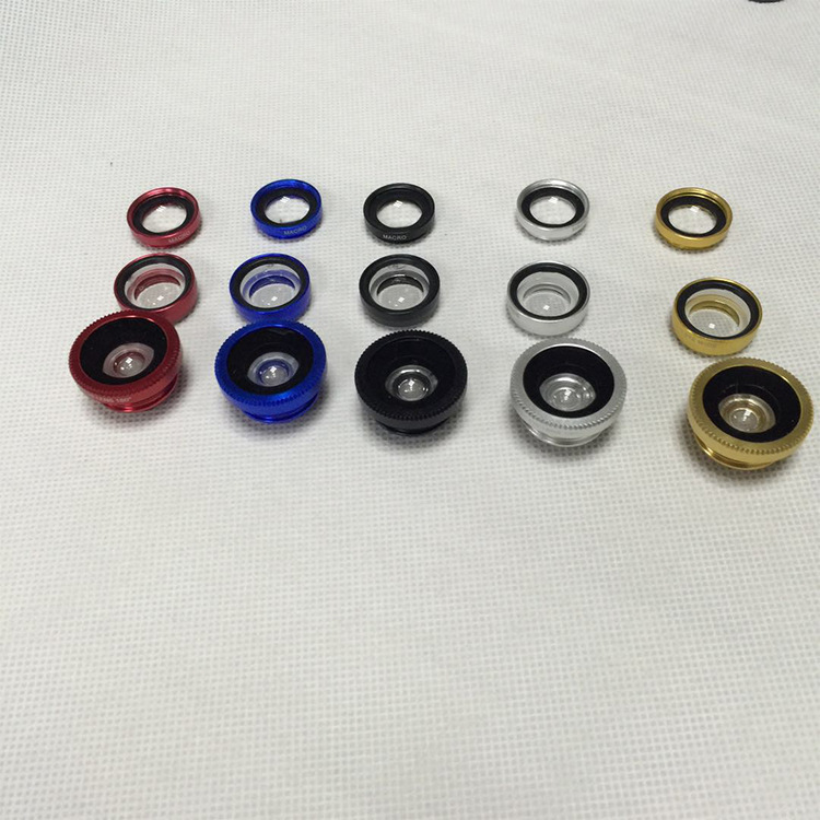 Mobile phone fisheye lens three-in-one mobile phone lens magnifying glass fisheye wide angle macro self-timer artifact