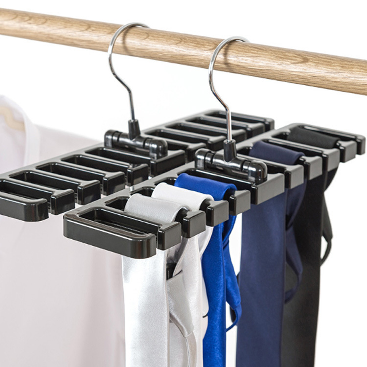 1318 Large Capacity Belt Rack 10-Hole Tie Belt Rack Can Hang 10 Belts Scarf Wardrobe Tie Rack