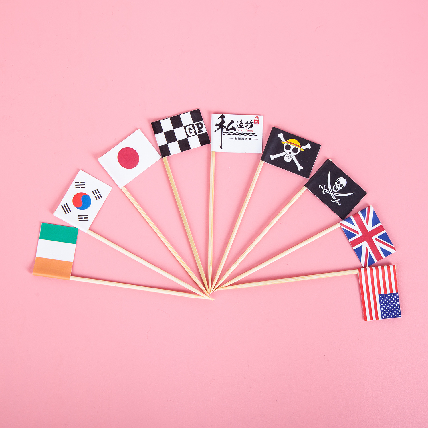 Флажок на зубочистке для дня рождения, флажок на зубочистке с печатью логотипа, фруктовая шпажка, флаг для торта, флаг для бургера, маленький флаг