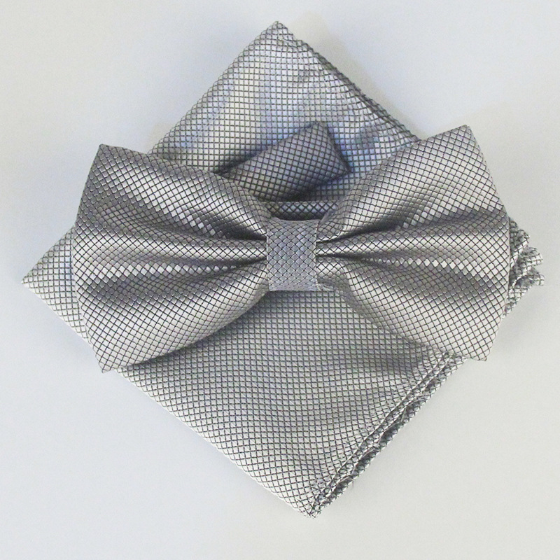 Cross-Border Hot Selling Polyester Silk Fine Grids Solid Color Men's Small Square Scarf Business Banquet Wedding Shirt Suit Pocket Scarf