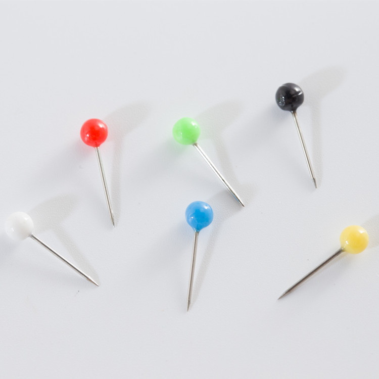 Manufacturer Supplies Colorfulful Pearl Large Head Sewing Set Fishing Gear Pin 4mm Bead Needle Fixed Map Stainless Steel Bead Needle