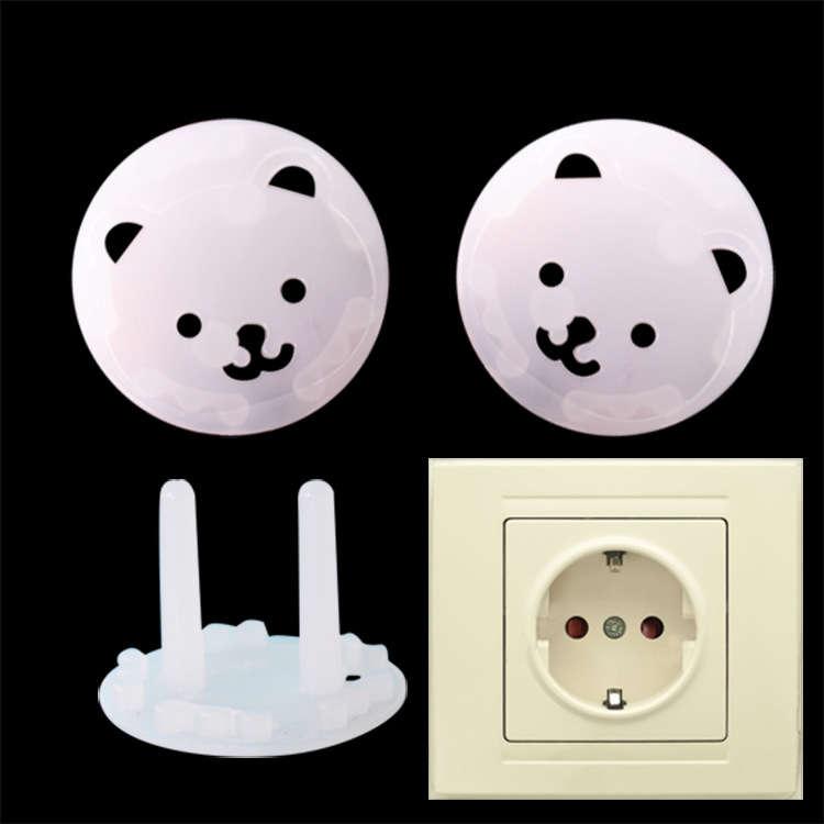 temu European standard thickened round head children's power socket protective cover baby electric shock safety socket cover