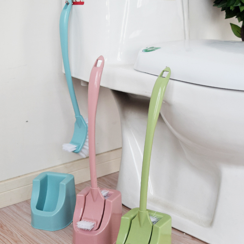 Toilet toilet brush set soft wool toilet brush with base toilet brush long handle cleaning brush factory wholesale