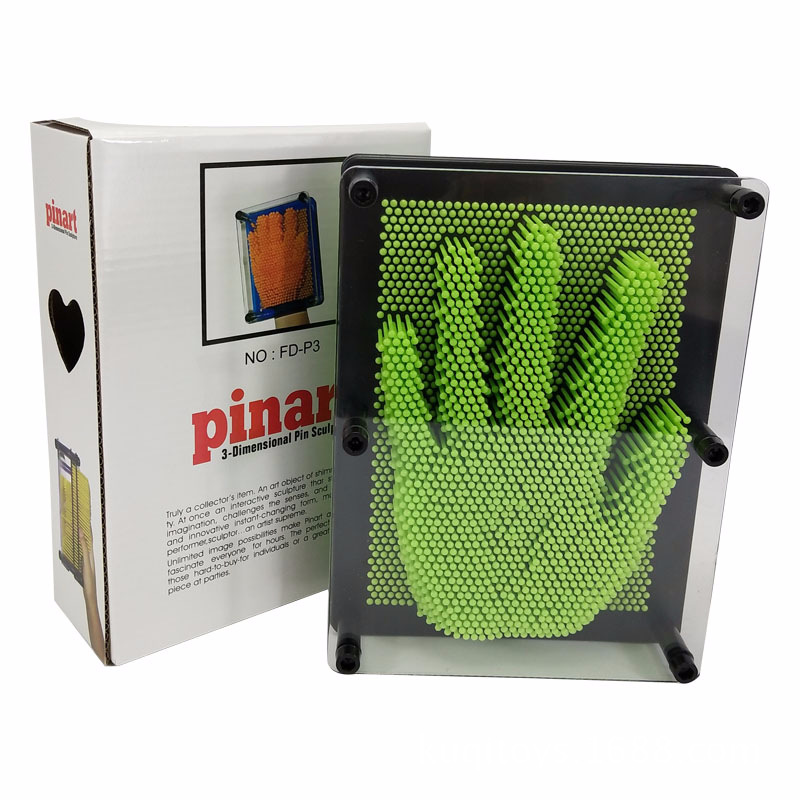 Cross-Border best selling 3d three-dimensional changeable needle painting gift shaking sound with children's creative educational toys needle carving hand mold