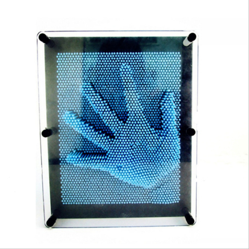 Cross-Border best selling 3d three-dimensional changeable needle painting gift shaking sound with children's creative educational toys needle carving hand mold