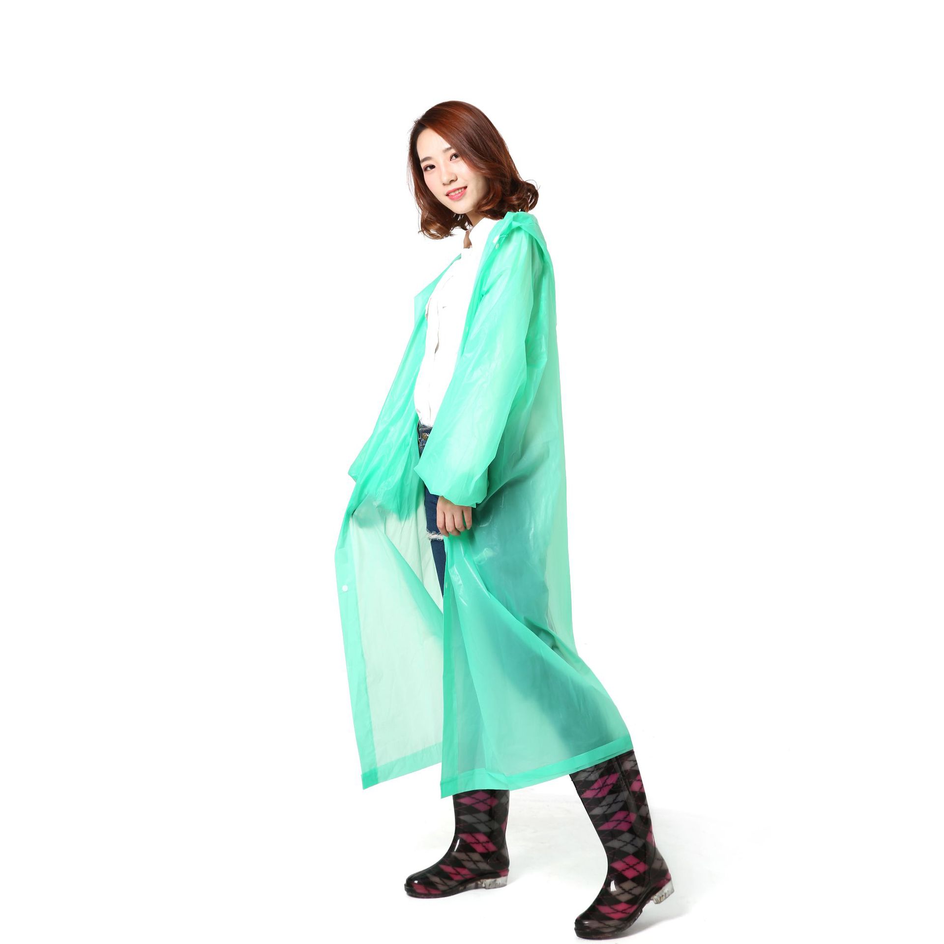 peva matte non-disposable raincoat outdoor travel raincoat women's single riding electric battery bicycle poncho