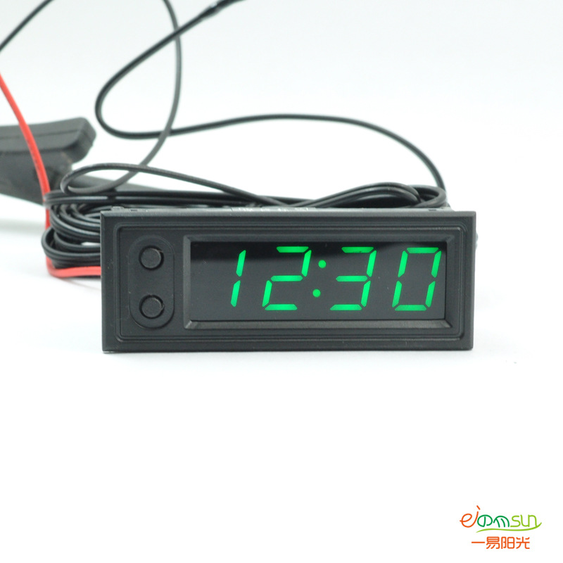 Three-in-one car clock luminous thermometer voltmeter high precision electronic led clock module rx8025