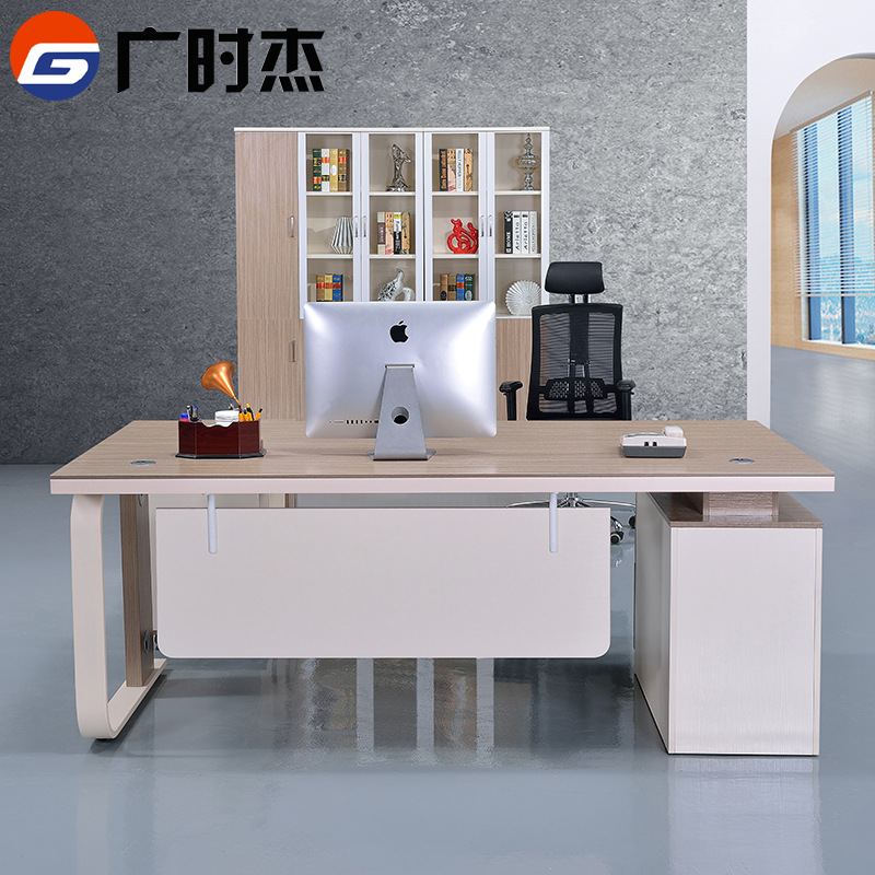 Simple modern office desk and chair combination executive desk office new Chinese style light luxury boss desk
