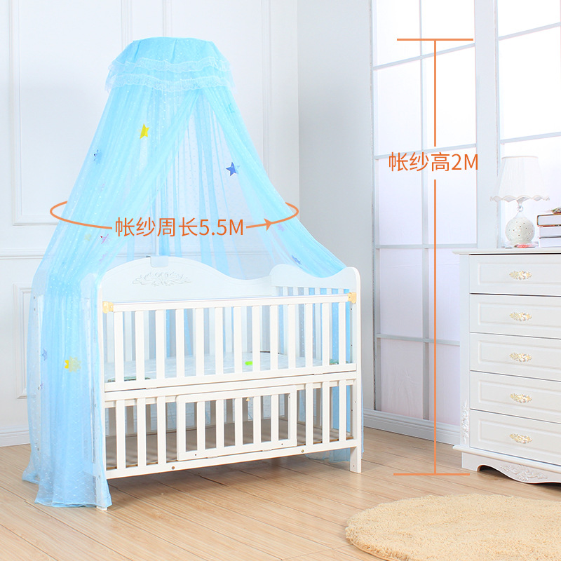 Universal Crib Mosquito Net Children's Bracket Mosquito Net Palace Luxury Floor Standing Mosquito Net Encrypted Baby Baby Mosquito Net