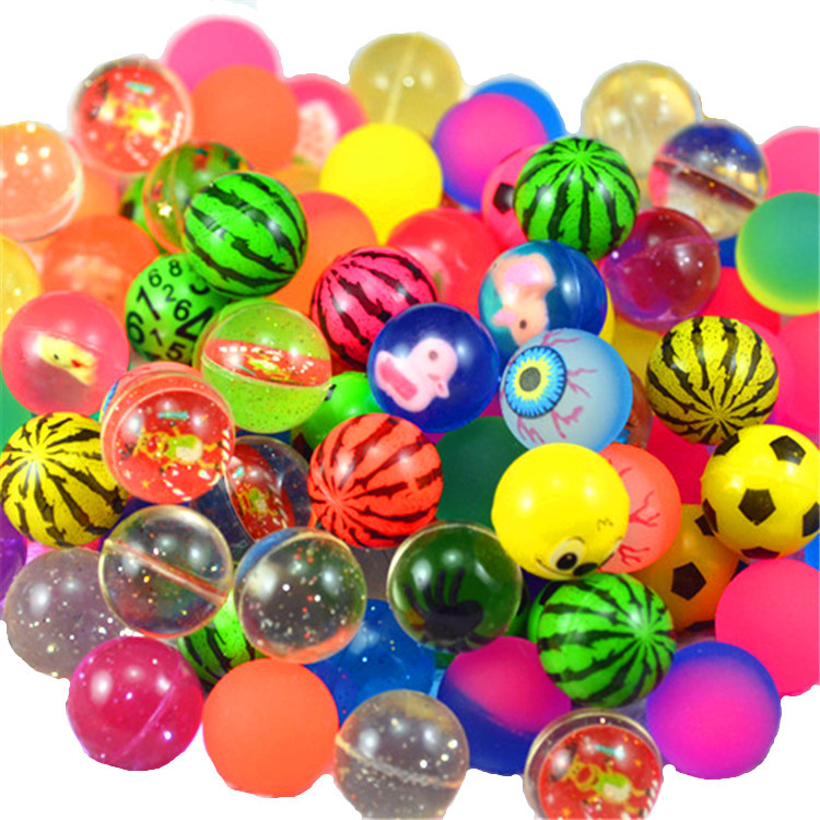 No. 27 Mixed Rubber Bouncy Ball Colorful Paradise Haidilao Floating Toy 25mm Kidsren's Bouncing Ball Wholesale