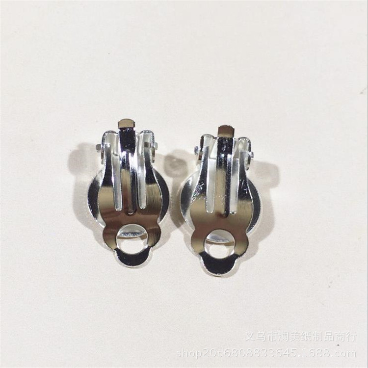 Children's DIY handmade jewelry material earrings earrings accessories non-pierced ear clip (with hanging hole) frog clip