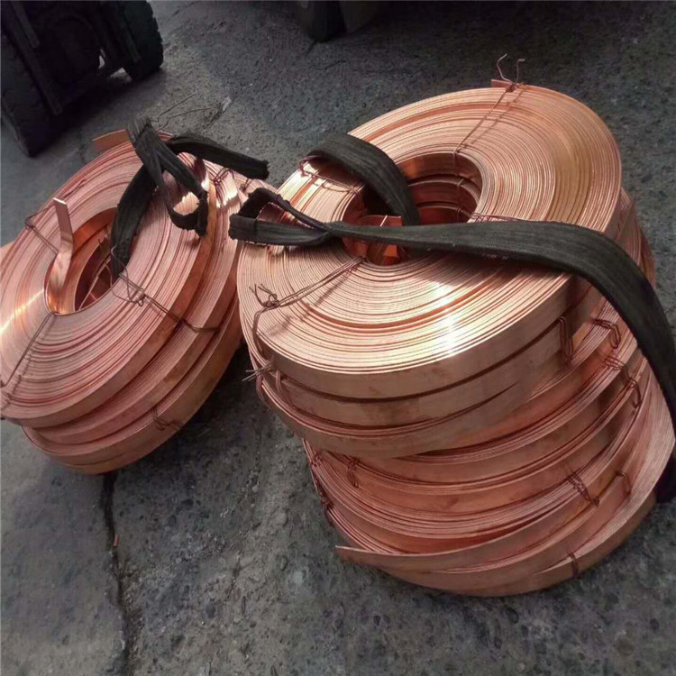 Медный катушечный пруток T2, прокатанный и согнутый мягкий медный пруток, заземляющая шина для промышленной электроэнергии