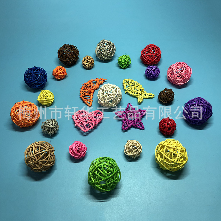 3cm Rattan Ball Aromatherapy Rattan Ball Kindergarten Color Decoration Rattan Ball Christmas Product Decoration