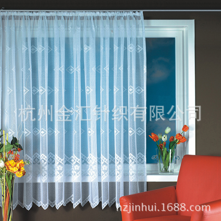Transparent White Lace Curtain Window Screen Window Curtain Curtain Floor-to-Floor Window Large Bay Window Curtain