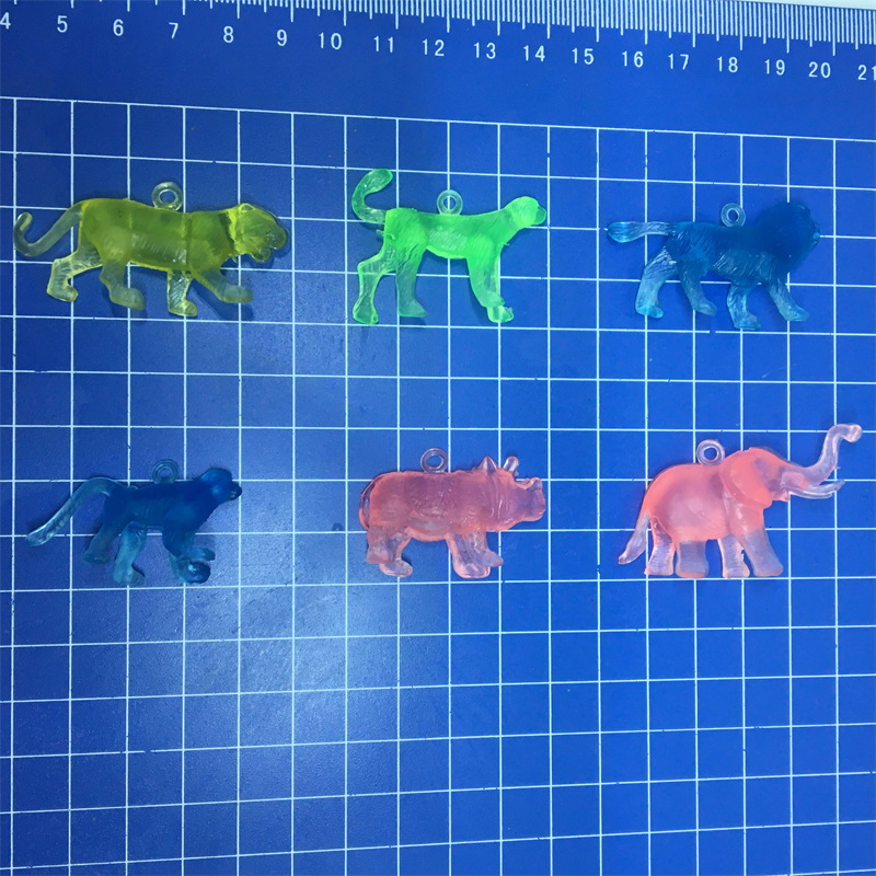 Animal model elephant lion Tiger simulation static forest soft rubber small animal toy suit cross-border exclusive