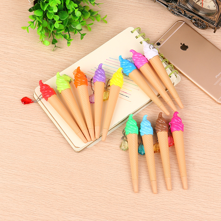 12-цветные гелевые ручки в виде мороженого, разноцветные гелевые ручки в виде мороженого, многоцветные гелевые ручки в виде мороженого
