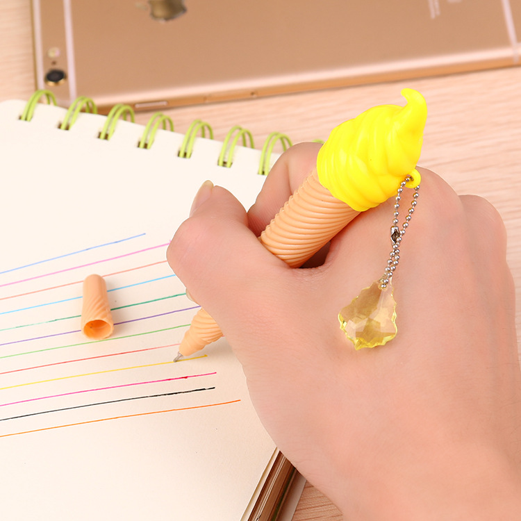 12-Colorful Ice Cream Gel Pen, Colorful Ice Cream Gel Pen, Multi-Colorful Ice Cream Gel Pen