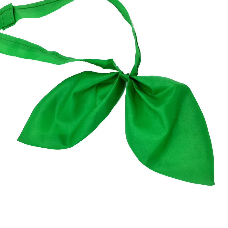 Green bow tie school wear bow tie children grade one and two primary school students regular Velcro green scarf