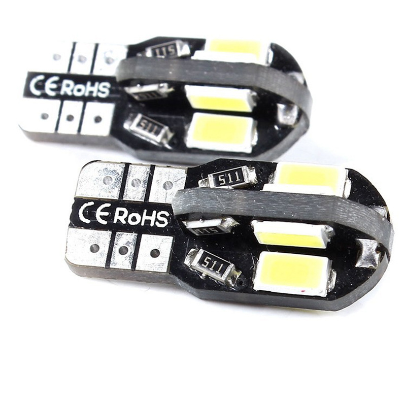 Лампочка T10 Canbus 5630 8Smd для автомобиля, индикаторный свет, номерной знак, многоцветная лампочка