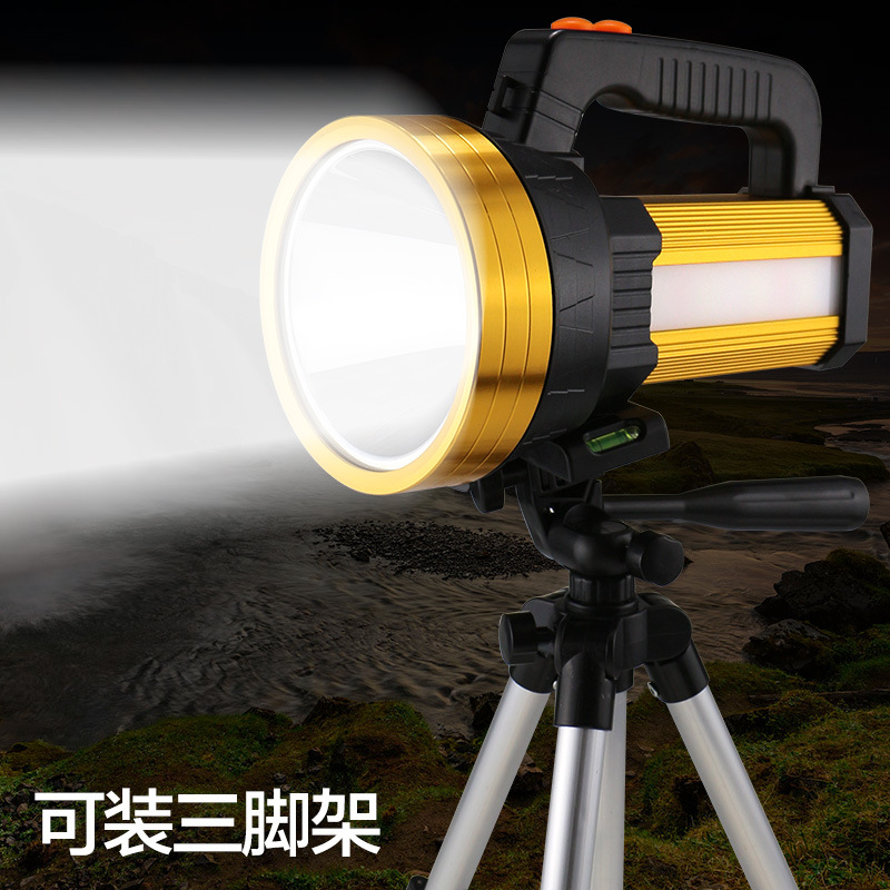 Multifunctional portable strong light led long-range super bright flashlight new 160W aluminum alloy outdoor Searchlight
