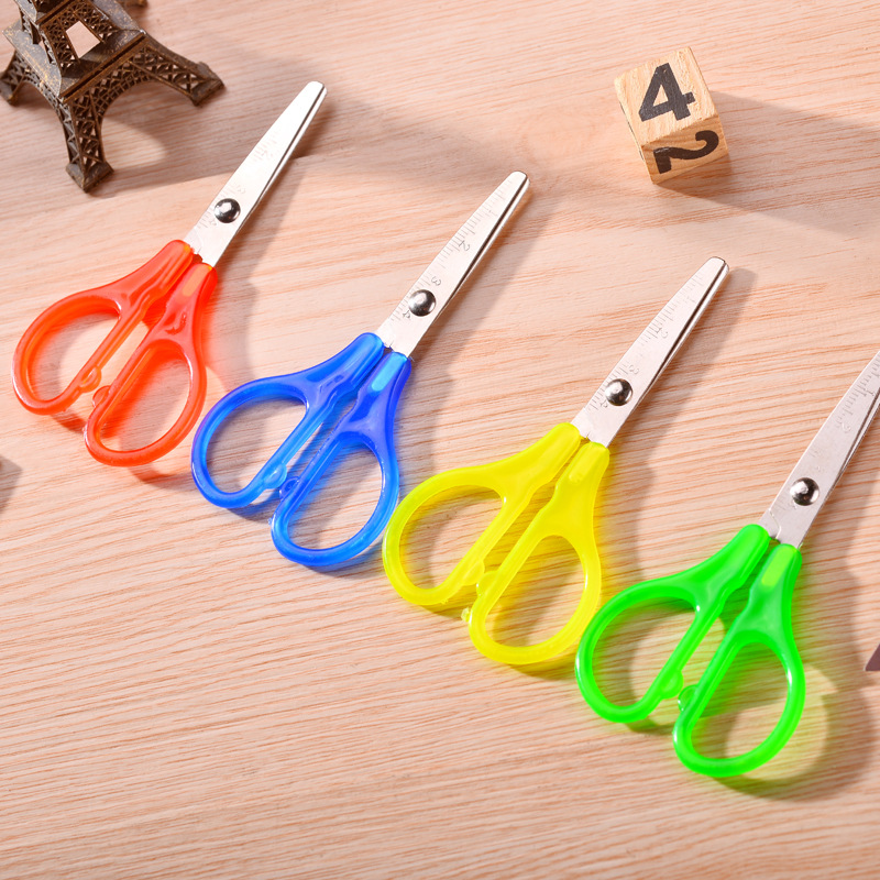 in stock wholesale sewing kit small scissors children's safety DIY scissors 4 inch electroplated small scissors suit scissors