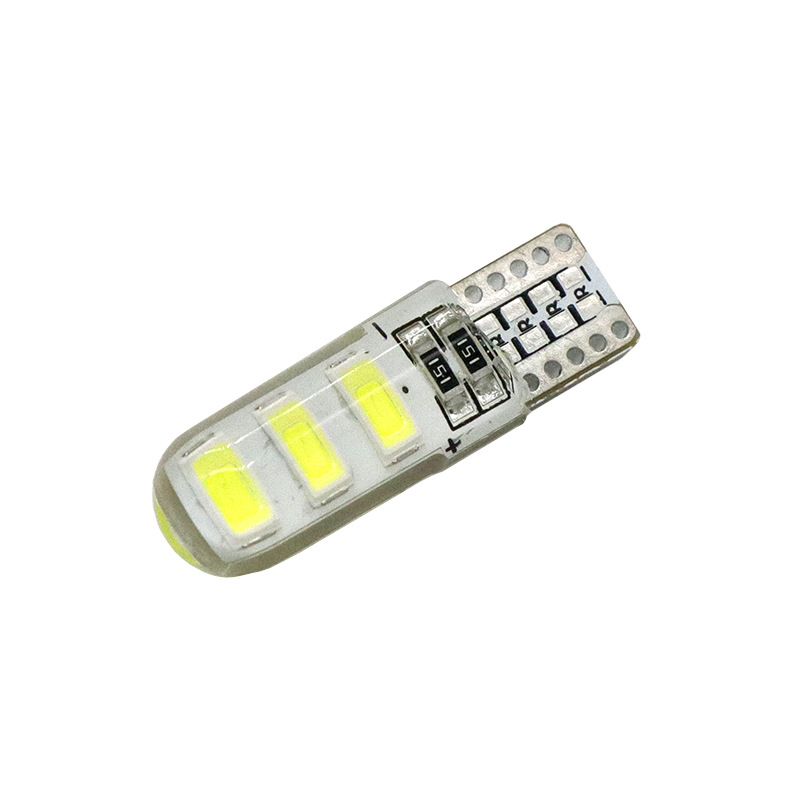 Car Led Width Indicator Light T10 5630 6Smd Silicone W5W Glue Indicator Light High Brightness Small Plug 12V
